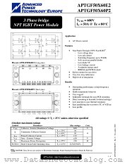 APTGF50X60E2 datasheet pdf Advanced Power Technology