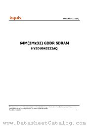 HY5DU643222AQ-5 datasheet pdf Hynix Semiconductor