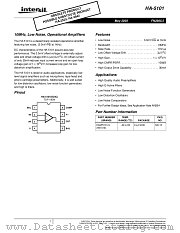 HA-5101 datasheet pdf Intersil