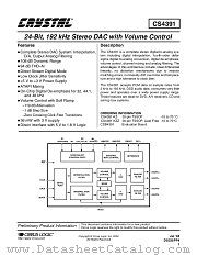 CS4391 datasheet pdf Cirrus Logic