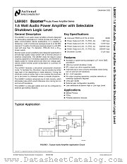 LM4901MMX datasheet pdf National Semiconductor