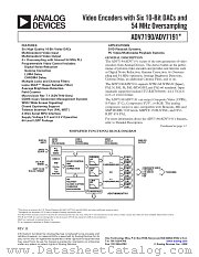 ADV7190KSTZ datasheet pdf Analog Devices