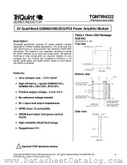 TQM7M4022 datasheet pdf TriQuint Semiconductor