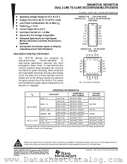 SN74HCT139DT datasheet pdf Texas Instruments