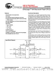 CY7C372I-66JC datasheet pdf Cypress