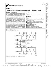 MF10ACN datasheet pdf National Semiconductor