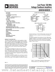 AD8038AKS-R2 datasheet pdf Analog Devices