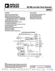 AD9540BCPZ-REEL7 datasheet pdf Analog Devices