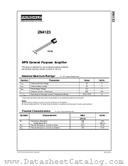 2N4123BU datasheet pdf Fairchild Semiconductor