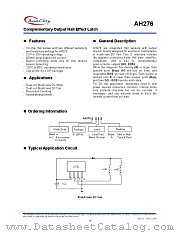 AH276 datasheet pdf Anachip