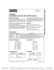 74VHC541MX datasheet pdf Fairchild Semiconductor
