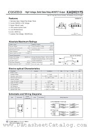 KAQW217S datasheet pdf Cosmo Electronics