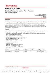 HD74LVC4245A datasheet pdf Renesas