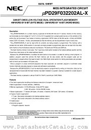 UPD29F032202AL-X datasheet pdf NEC