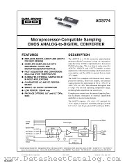 ADS774JE datasheet pdf Texas Instruments