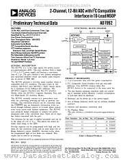 AD7992BRM-0 datasheet pdf Analog Devices