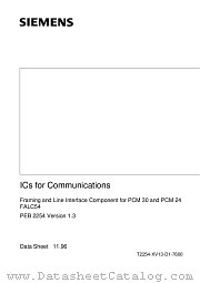 PEB 2254 H datasheet pdf Infineon