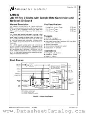 LM4546VHX datasheet pdf National Semiconductor