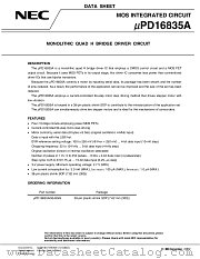 UPD16835A datasheet pdf NEC