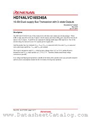 HD74ALVC165245A datasheet pdf Renesas