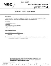 UPD16704 datasheet pdf NEC
