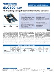 SLC100-20 datasheet pdf C&D Technologies