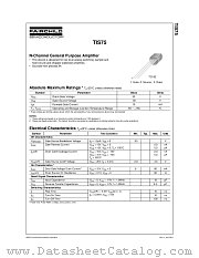 TIS75 datasheet pdf Fairchild Semiconductor