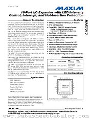 MAX7314 datasheet pdf MAXIM - Dallas Semiconductor