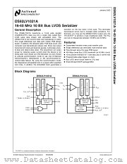 DS92LV1021A datasheet pdf National Semiconductor