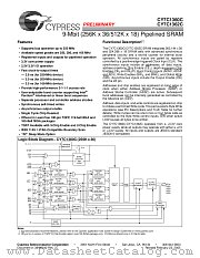 CY7C1362C datasheet pdf Cypress
