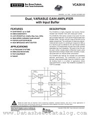 VCA2618YR datasheet pdf Texas Instruments