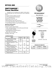 BYV32 datasheet pdf ON Semiconductor