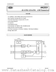 AK2531 datasheet pdf AKM