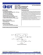 IDT74LVCR2245AQ8 datasheet pdf IDT