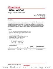 HD74ALVC1G86 datasheet pdf Renesas