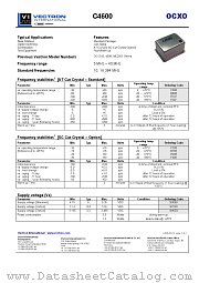 C4600 datasheet pdf Vectron