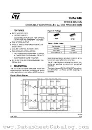 TDA7438D013TR datasheet pdf ST Microelectronics