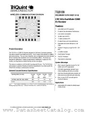 TQ5139 datasheet pdf TriQuint Semiconductor