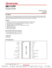 M61111FP datasheet pdf Renesas