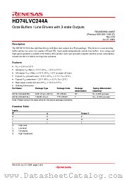 HD74LVC244A datasheet pdf Renesas