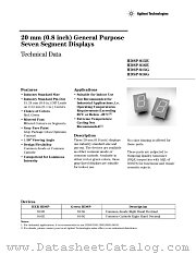 HDSP-816E datasheet pdf Agilent (Hewlett-Packard)
