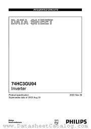 74HC3GU04 datasheet pdf Philips