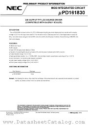 UPD161830 datasheet pdf NEC
