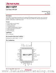 M61112FP datasheet pdf Renesas