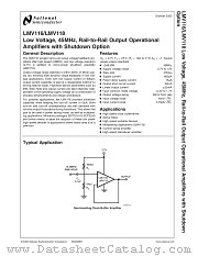 LMV118MFX datasheet pdf National Semiconductor