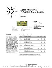 HMMC-5033 datasheet pdf Agilent (Hewlett-Packard)