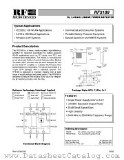 RF5189 datasheet pdf RF Micro Devices
