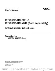IE-V850E-MC-MM2 datasheet pdf NEC