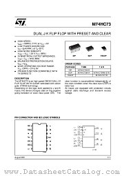 M74HC73 datasheet pdf ST Microelectronics
