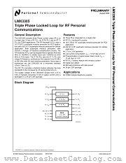 LMX3305SLBX datasheet pdf National Semiconductor